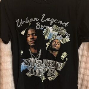 SHEIN Black Urban Legend Tee